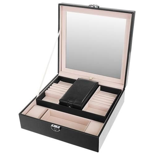 Papuošalų dėžutė - juoda BeautyPro - gaukdaugiau.lt
