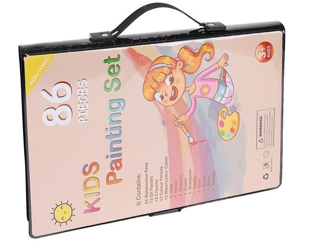 Tapybos Rinkinys Lagamine 86 Vnt Su Įvairiais Įrankiais - gaukdaugiau.lt