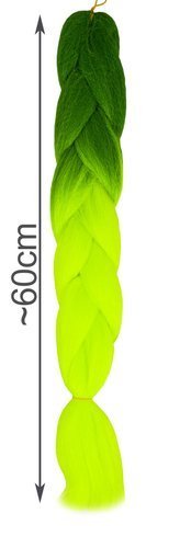 Sintetinės plaukų pynės ombre green/neo - gaukdaugiau.lt