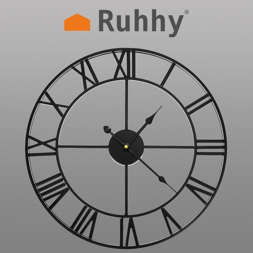 Retro sieninis laikrodis - juodas - gaukdaugiau.lt
