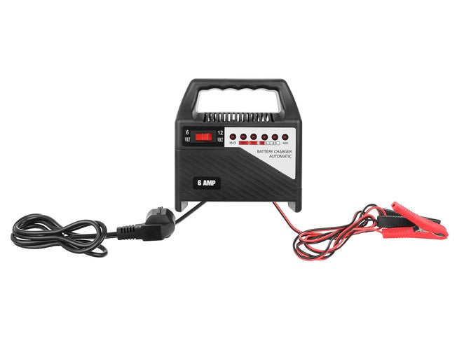 Automatinis Akumuliatoriaus Įkroviklis 12V 6A Su LED Indikatoriumi - gaukdaugiau.lt