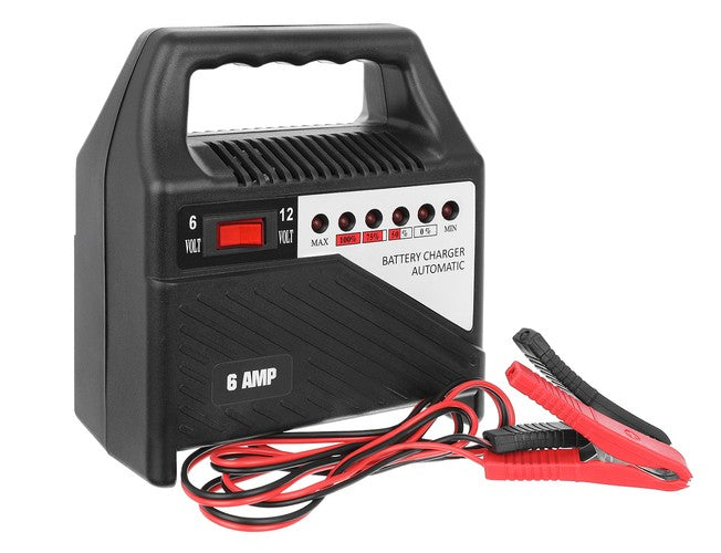 Automatinis Akumuliatoriaus Įkroviklis 12V 6A Su LED Indikatoriumi - gaukdaugiau.lt