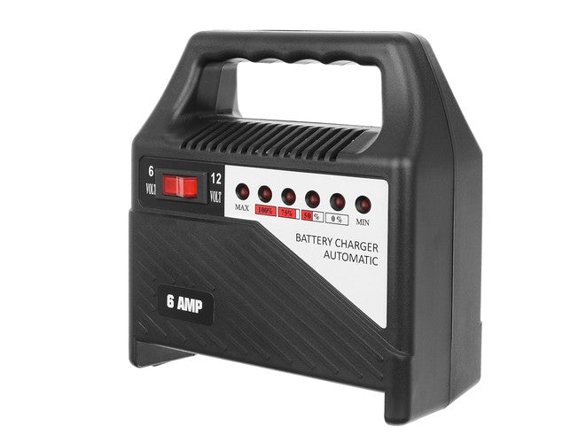 Automatinis Akumuliatoriaus Įkroviklis 12V 6A Su LED Indikatoriumi - gaukdaugiau.lt