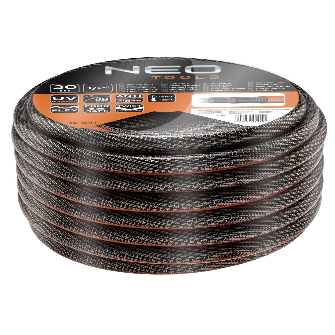 Sodo žarna 1/2"x30m, 6 sluoksnių NEO PROFESSIONAL - gaukdaugiau.lt