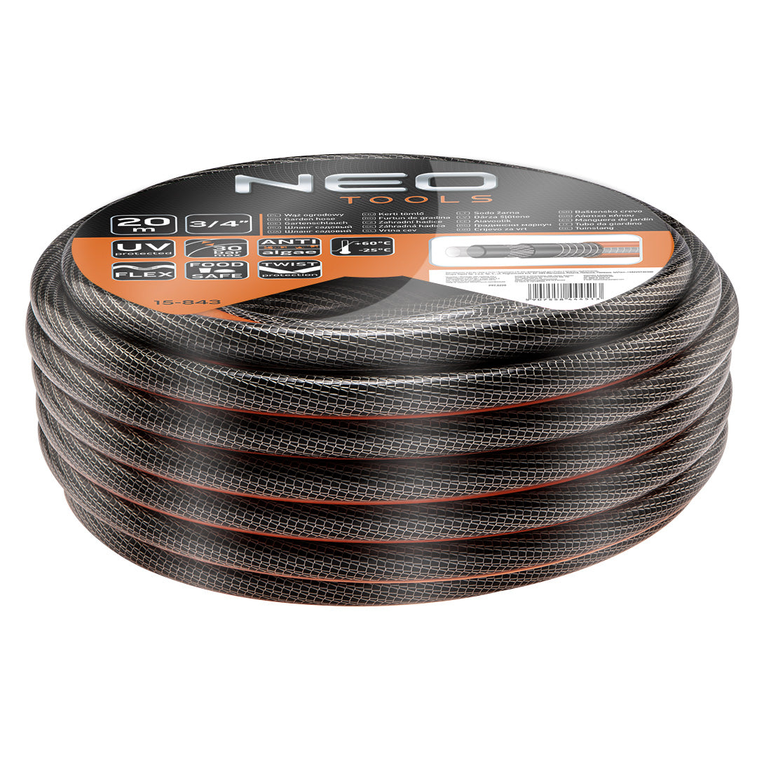 Sodo žarna 3/4"x20m, 6 sluoksnių NEO PROFESSIONAL - gaukdaugiau.lt