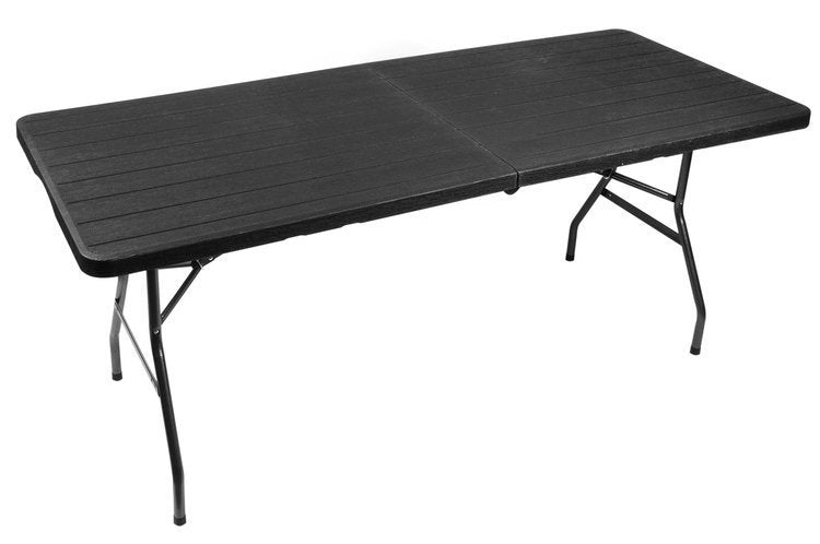 Sodų sulankstomas stalas juodas 180cm - gaukdaugiau.lt