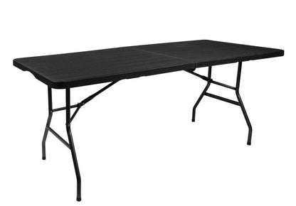 Sodų sulankstomas stalas juodas 180cm - gaukdaugiau.lt