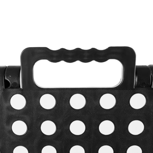Juodai balta sulankstoma taburetė, 39 cm - gaukdaugiau.lt