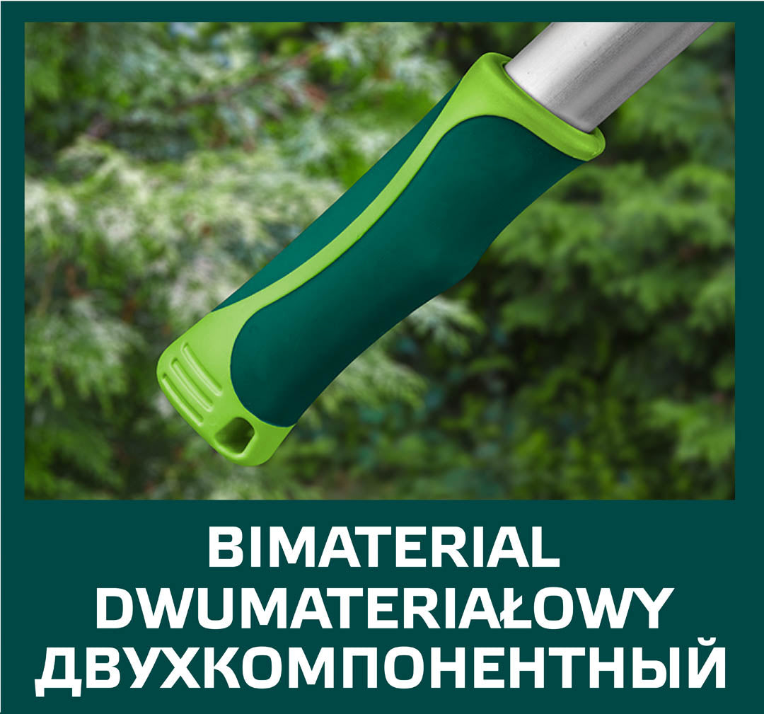 670 mm teleskopinės gyvatvorių žirklės, 45 mm pjovimo diametras, aliuminio rankenos - gaukdaugiau.lt