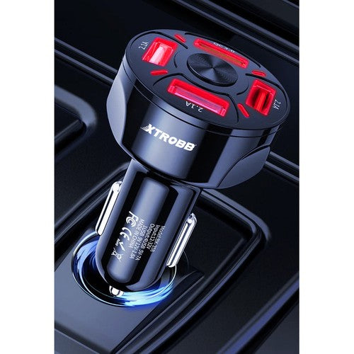 4x USB Automobilinis Įkroviklis + Laidas Su Greitu Įkrovimu - gaukdaugiau.lt