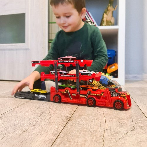 TIR sunkvežimio komplektas su 6 automobiliais - gaukdaugiau.lt