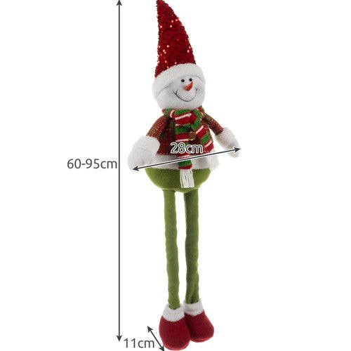 Kalėdinis sniego senelis - teleskopinis 95cm - gaukdaugiau.lt