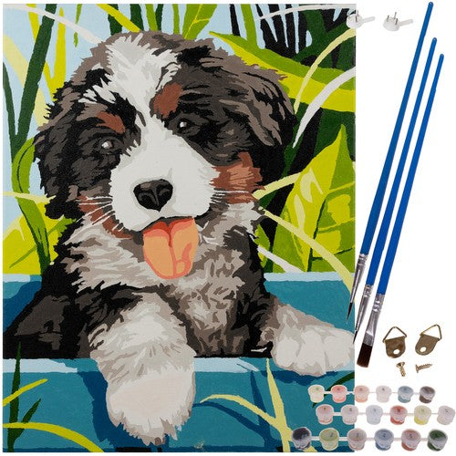 Tapyba Pagal Skaičius 40x30cm - Dog Meninė Dovana - gaukdaugiau.lt
