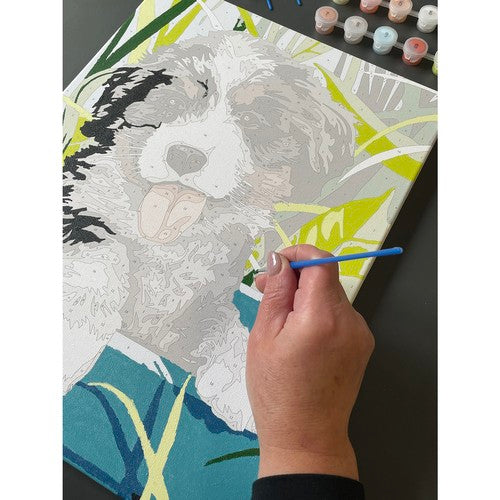 Tapyba Pagal Skaičius 40x30cm - Dog Meninė Dovana - gaukdaugiau.lt