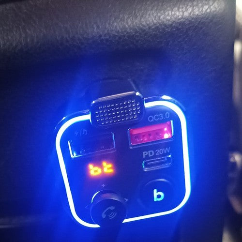 FM Bluetooth Siųstuvas/Įkroviklis Automobiliams 12V-24V - gaukdaugiau.lt