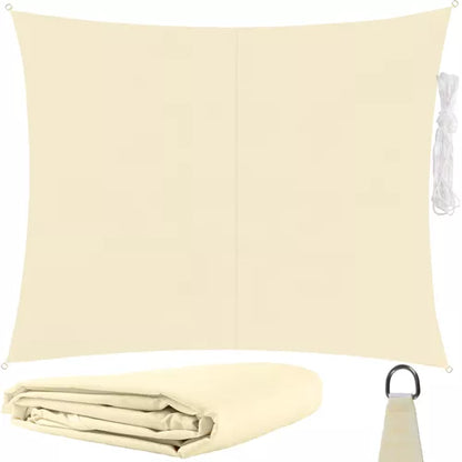 Šešėlinė burė 3x2m - smėlio spalvos Premium - gaukdaugiau.lt