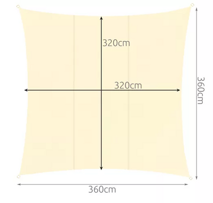 Saulės užuovėja 3,6x3,6m PremiumLine 23165 - gaukdaugiau.lt