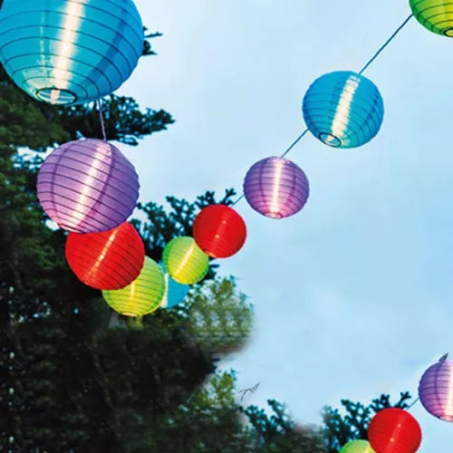 Saulės Girlianda 3,5m 2V IP44 Su 10 Spalvingų Žibintų - gaukdaugiau.lt