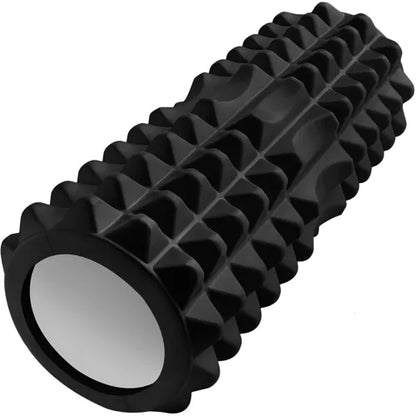 Roller joga - masažinis volelis (juodas) - gaukdaugiau.lt