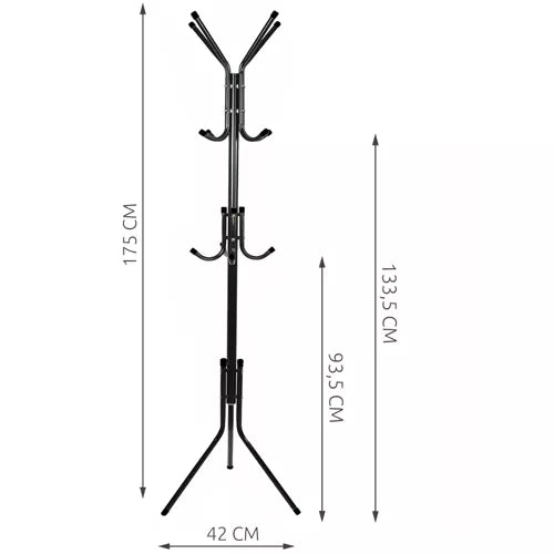 Stovima pakaba 170cm - juoda - gaukdaugiau.lt
