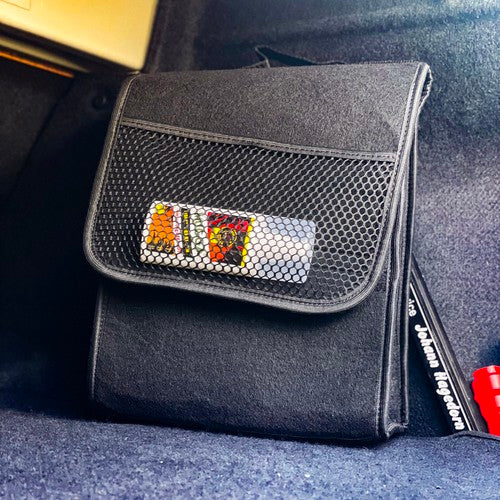 Bagažinės Organizatorius Su Velcro Rankena Juodas - gaukdaugiau.lt