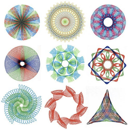 Piešimo Rinkinys - Spirografas Su 22 Šablonais - gaukdaugiau.lt