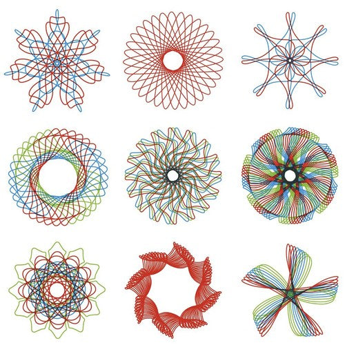 Piešimo Rinkinys - Spirografas Su 22 Šablonais - gaukdaugiau.lt