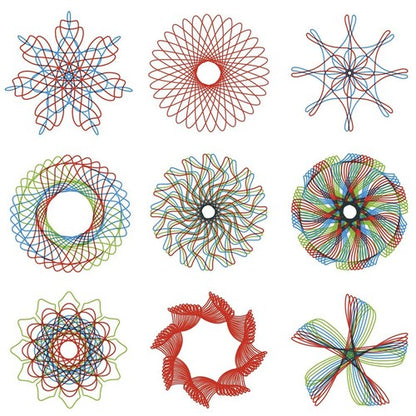 Piešimo Rinkinys - Spirografas Su 22 Šablonais - gaukdaugiau.lt
