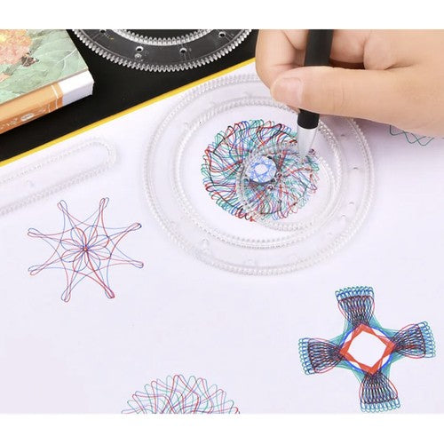 Piešimo Rinkinys - Spirografas Su 22 Šablonais - gaukdaugiau.lt