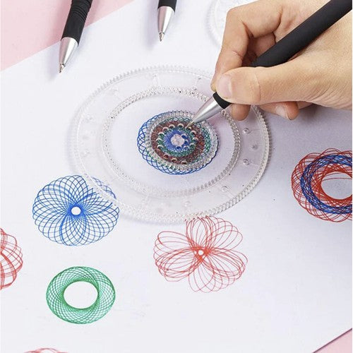 Piešimo Rinkinys - Spirografas Su 22 Šablonais - gaukdaugiau.lt