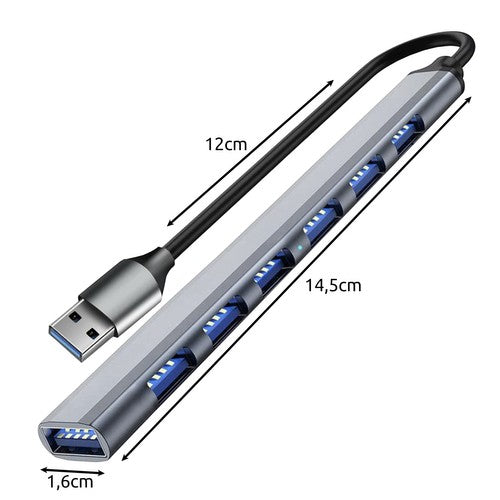 USB HUB – 1 prievadas 3.2 + 6 prievadai 2.0 - gaukdaugiau.lt