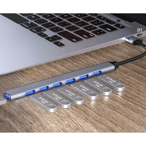 USB HUB – 1 prievadas 3.2 + 6 prievadai 2.0 - gaukdaugiau.lt