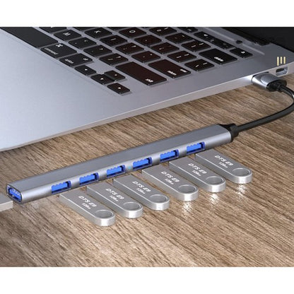 USB HUB – 1 prievadas 3.2 + 6 prievadai 2.0 - gaukdaugiau.lt
