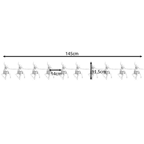 Kalėdinės lemputės - elniai PremiumLine 24955 - gaukdaugiau.lt