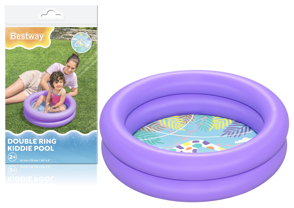 Pūstuvinis baseinas Violetinė Žirafa 61 cm x 15 cm PremiumLine 51061 - gaukdaugiau.lt