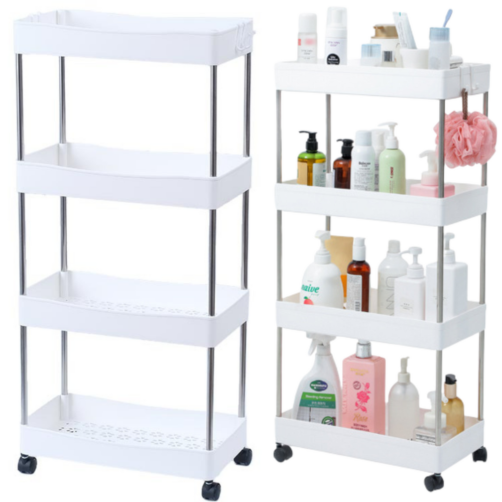 Judantis 4 lentynų baldas su ratais - gaukdaugiau.lt