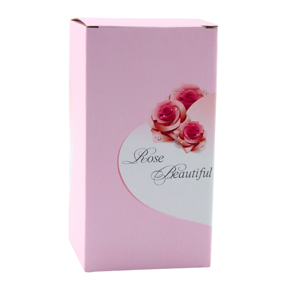 Amžina Rožė Kristalinėje Stiklinėje su LED Apšvietimu, Raudona, Su Drugeliu, 21x11cm - gaukdaugiau.lt