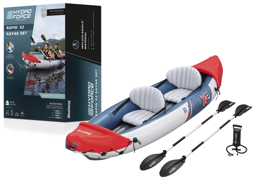 Dviejų asmenų pūstama baidarė 321 x 88 cm PremiumLine 65077 - gaukdaugiau.lt