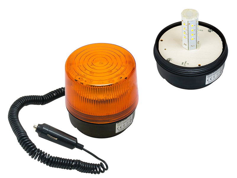 26-429# LED optinis signalizatorius 12v su magnetu oranžinis - gaukdaugiau.lt