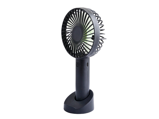 44-503# Nešiojamasis USB ventiliatorius su baterija, juodas - gaukdaugiau.lt