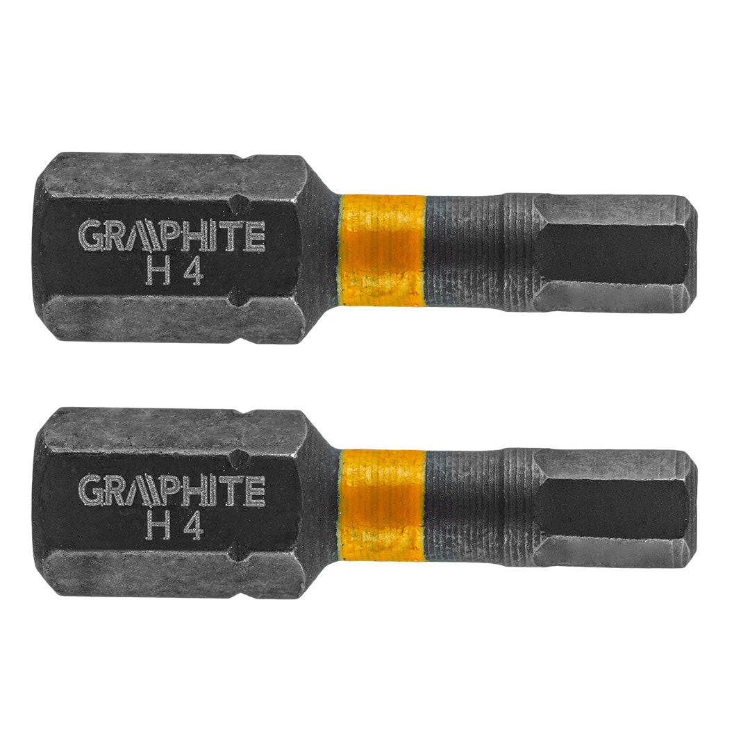 HEX4 x 25 mm smūginiai antgaliai, 2 vnt. - gaukdaugiau.lt