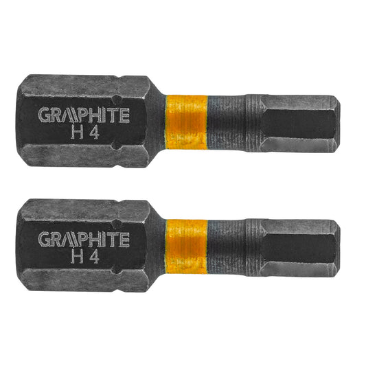 HEX4 x 25 mm smūginiai antgaliai, 2 vnt. - gaukdaugiau.lt