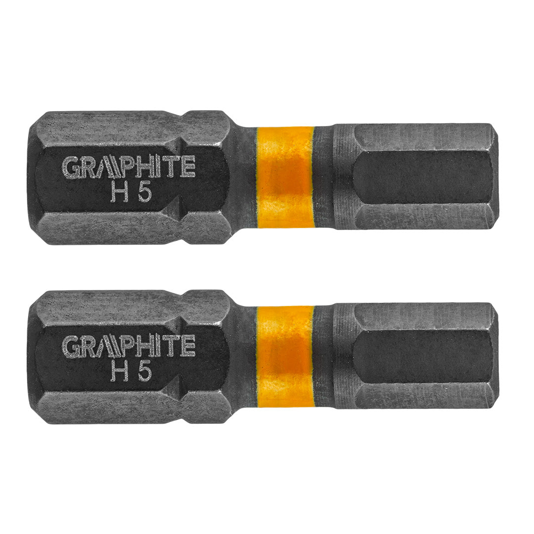 HEX5 x 25 mm smūginiai antgaliai, 2 vnt. - gaukdaugiau.lt