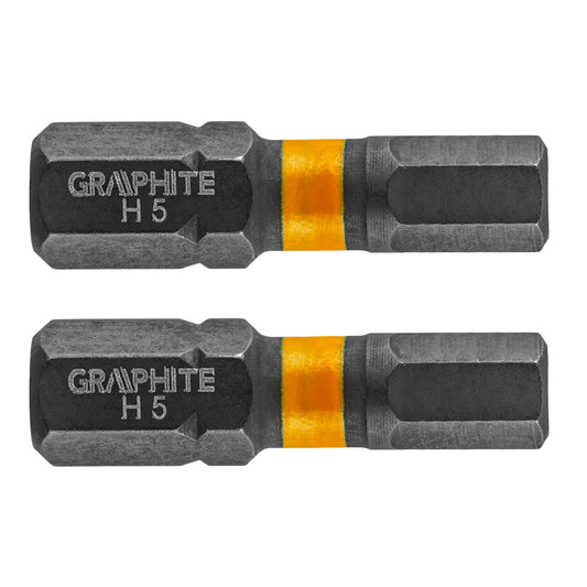 HEX5 x 25 mm smūginiai antgaliai, 2 vnt. - gaukdaugiau.lt