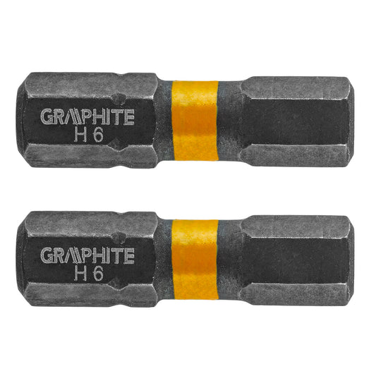 HEX6 x 25 mm smūginiai antgaliai, 2 vnt. - gaukdaugiau.lt