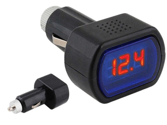 12V Voltmetras Su LED Ekranu Automobiliams 12V 24V - gaukdaugiau.lt