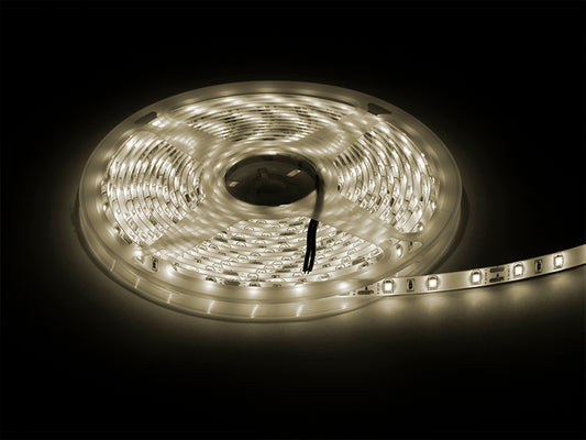 70-730# Šviesos diodų juosta baltos šiltos spalvos 2835 5m/300 LED vandeniui atspari - gaukdaugiau.lt