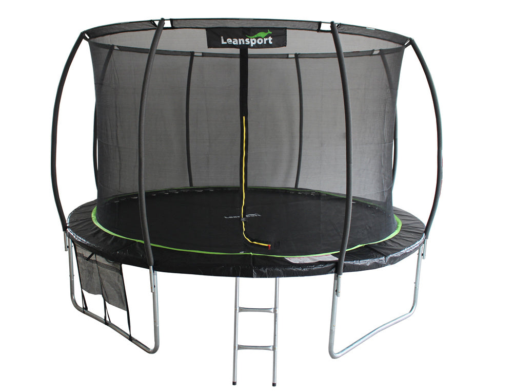 Trampolinas PremiumLine Max 12ft Juoda-Žalia - gaukdaugiau.lt