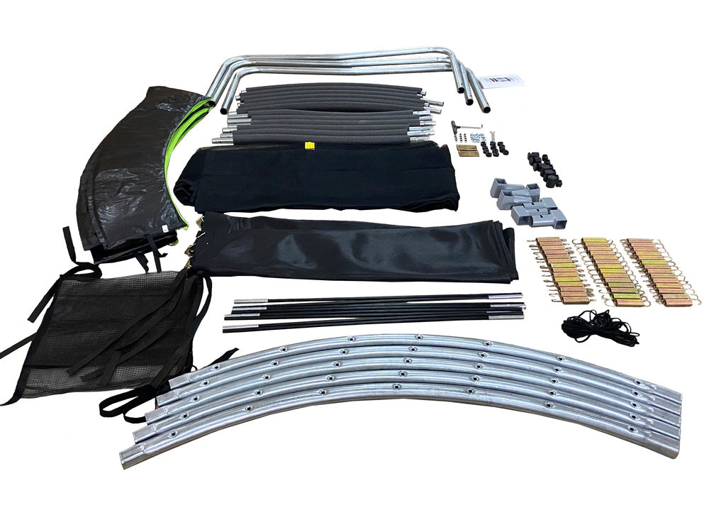 Trampolinas PremiumLine Max 12ft Juoda-Žalia - gaukdaugiau.lt