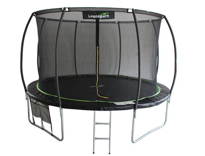 Trampolinas PremiumLine Max 14ft Juoda-Žalia - gaukdaugiau.lt
